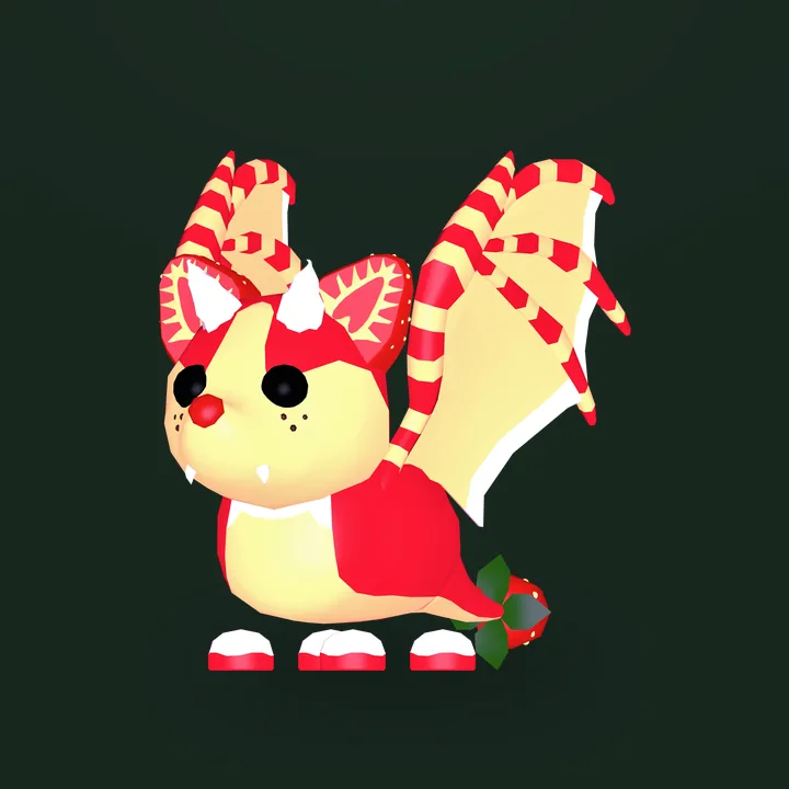 Strawberry Shortcake Bat Dragon - Adopt Me